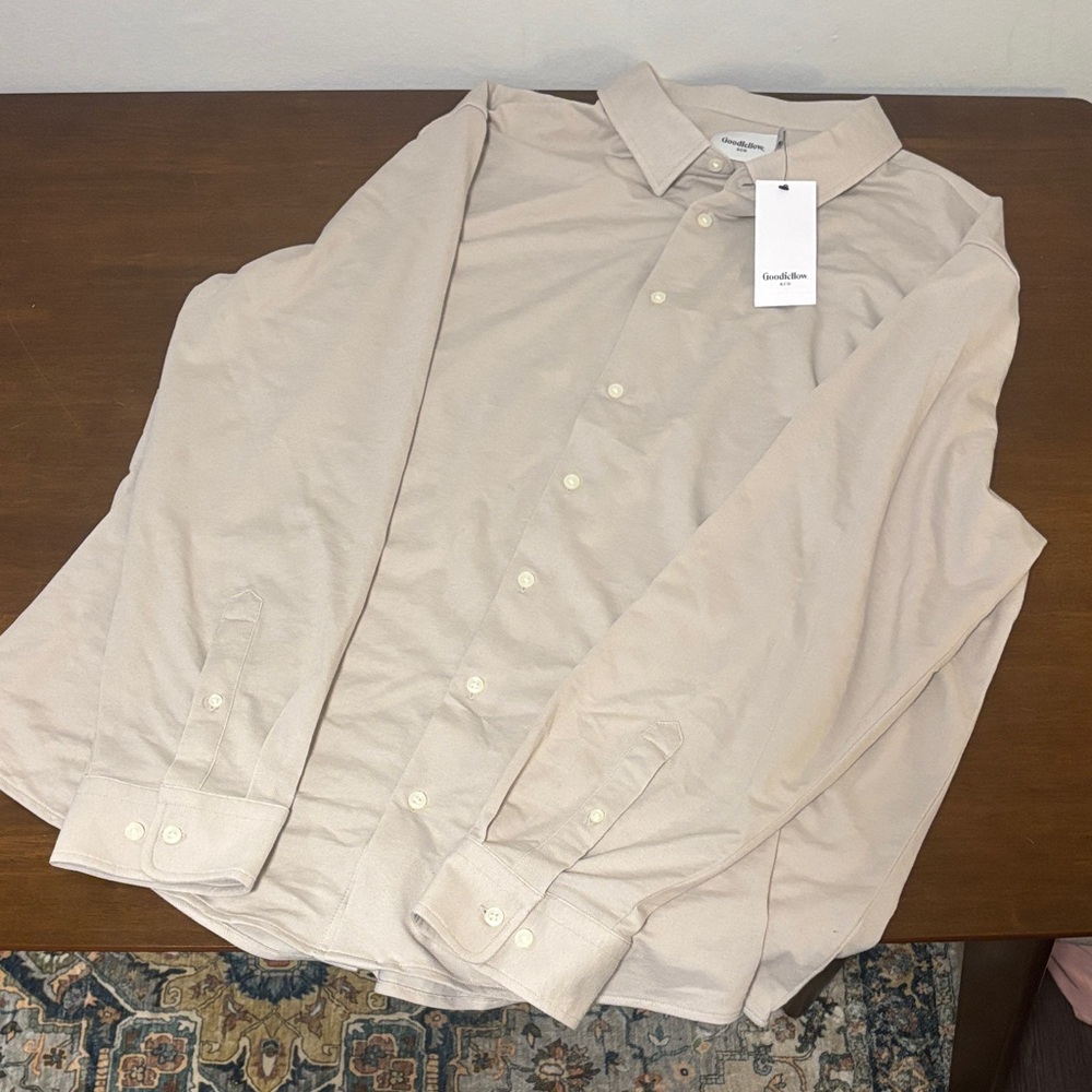 Goodfellow & Co Light Tan Button-Up Shirt